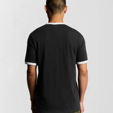 Lyle & Scott Ringer T-Shirt - Jet Black/White