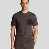 Lyle & Scott Contrast Pocket T-Shirt - Gunmetal/Jet Black