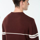 Sergio Tacchini Orion Knitted Jumper - Bitter Chocolate/Gardenia
