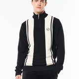 Sergio Tacchini Young Line 1/4 Zip - Black/Gardenia