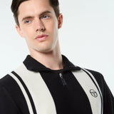 Sergio Tacchini Young Line 1/4 Zip - Black/Gardenia