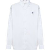 U.S. Polo Assn. Camicia in Popeline di Cotone - White