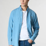 U.S. Polo Assn. Slim Fit Lightweight Denim Shirt - Light Blue