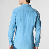 U.S. Polo Assn. Slim Fit Lightweight Denim Shirt - Light Blue