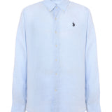 U.S. Polo Assn. Slim Fit Linen Shirt - Sky