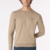 U.S. Polo Assn. Maglioncino Girocollo Cotone e Cashmere - Beige