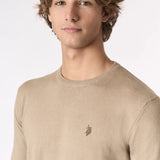 U.S. Polo Assn. Maglioncino Girocollo Cotone e Cashmere - Beige