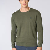 U.S. Polo Assn. Maglioncino Girocollo Cotone e Cashmere - Olive