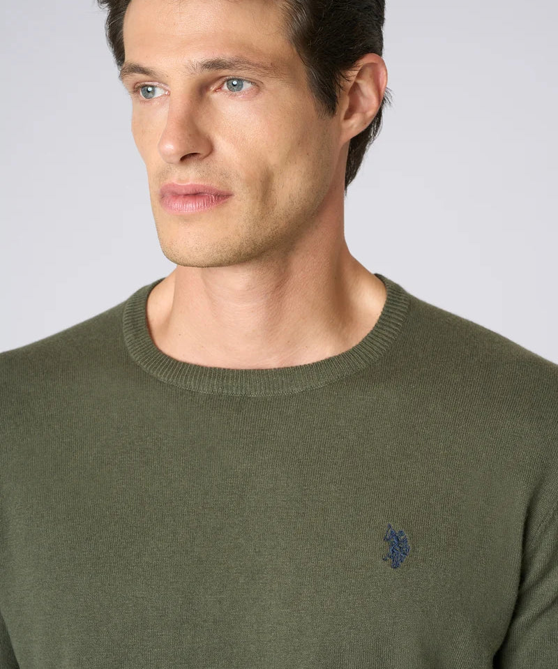 U.S. Polo Assn. Leon Cashmere Blend Jumper - Khaki