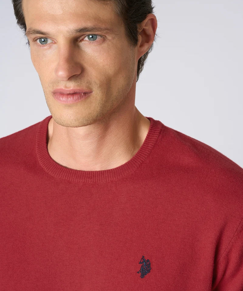 U.S. Polo Assn. Leon Cashmere Blend Jumper - Burgundy