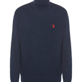 U.S. Polo Assn. Maglioncino Dolcevita in Cotone e Cashmere - Dark Navy
