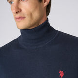 U.S. Polo Assn. Maglioncino Dolcevita in Cotone e Cashmere - Dark Navy