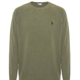 U.S. Polo Assn. Maglia Girocollo in misto Lana - Olive