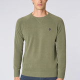 U.S. Polo Assn. Maglia Girocollo in misto Lana - Olive