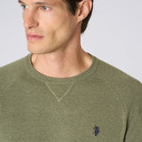 U.S. Polo Assn. Maglia Girocollo in misto Lana - Olive