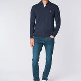 U.S. Polo Assn. Cardigan Full Zip Cotone e Cashmere - Dark Navy