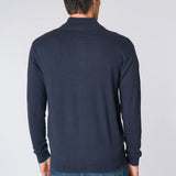 U.S. Polo Assn. Cardigan Full Zip Cotone e Cashmere - Dark Navy