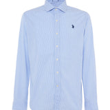 U.S. Polo Assn. French Collar Mini Stripe Shirt - Sky