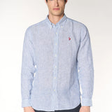 U.S. Polo Assn. Linen Stripe Shirt - Navy