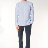 U.S. Polo Assn. Linen Stripe Shirt - Navy