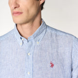 U.S. Polo Assn. Linen Stripe Shirt - Navy