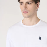 U.S. Polo Assn. Cotton Crew Neck Jumper - White