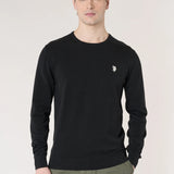U.S. Polo Assn. Cotton Crew Neck Jumper - Black