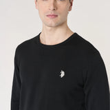 U.S. Polo Assn. Cotton Crew Neck Jumper - Black