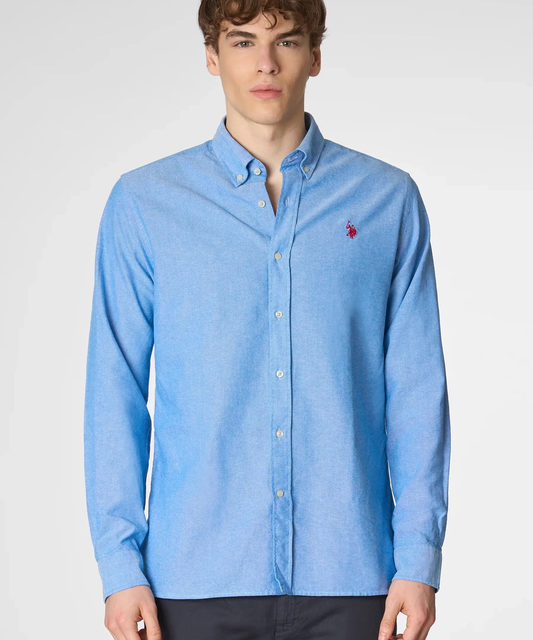 U.S. Polo Assn. Slim Fit Oxford Shirt - Sky
