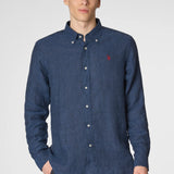 U.S. Polo Assn. Slim Fit Linen Shirt - Navy