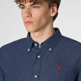 U.S. Polo Assn. Slim Fit Linen Shirt - Navy