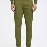 AT.P.CO Pantaloni Chino in Gabardina - Khaki Green