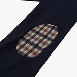 Aquascutum Active Extrafine Merino Wool Patches Knit - Navy