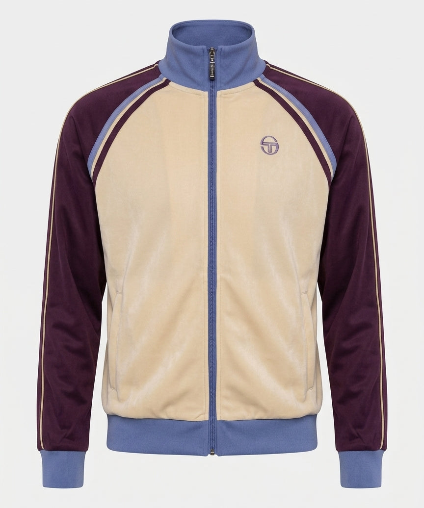 Sergio Tacchini Ghibli Piquet Track Top - Italian Straw/Huckleberry