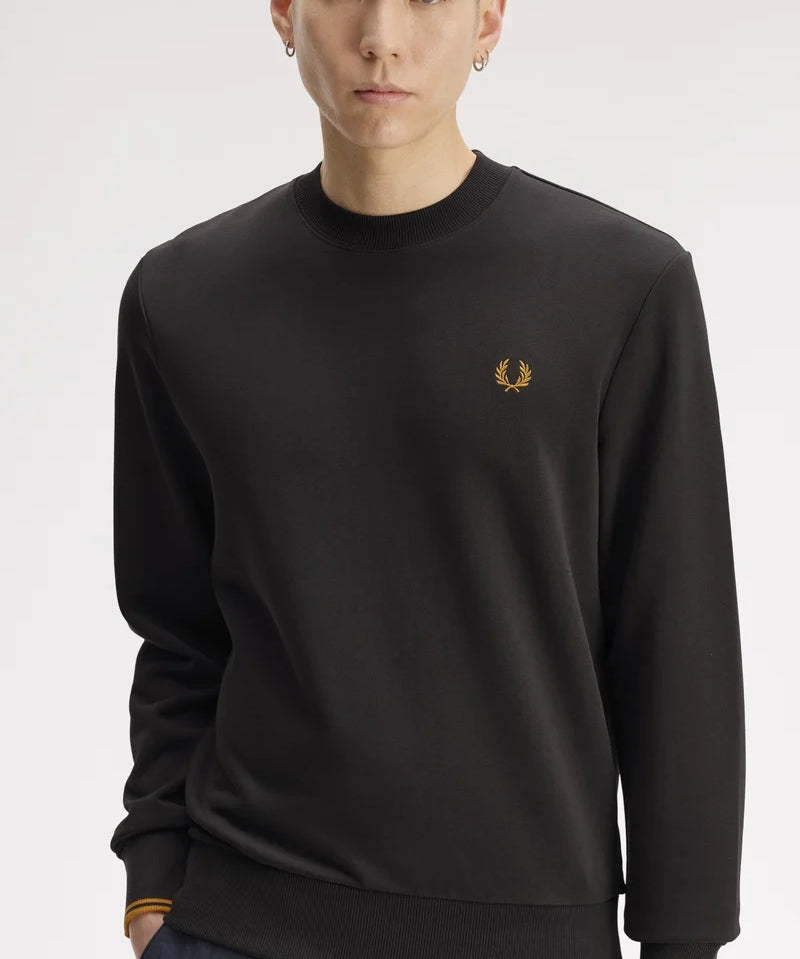 Fred Perry Crew Neck Sweatshirt - Anchor Grey/Gold