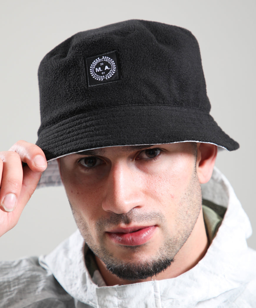 Marshall Artist Camo Fleece Reversible Bucket Hat - White Camo