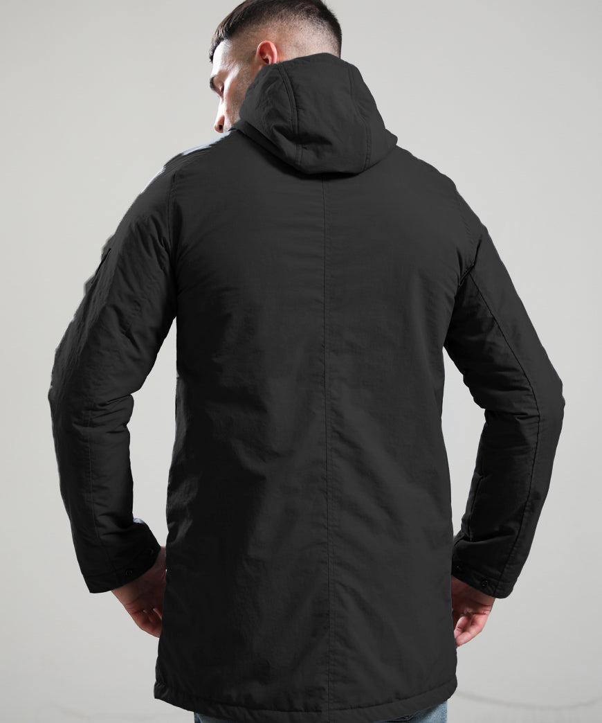 Marshall Artist Kingston Hooded Trench - Black