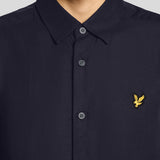 Lyle & Scott Short Sleeve Linen Blend Shirt - Dark Navy