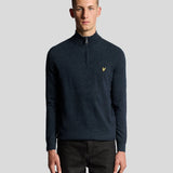 Lyle & Scott Lambswool Blend 1/4 Zip Jumper - Dark Navy Marl