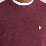 Lyle & Scott Lambswool Blend Crew Neck Jumper - Beetroot Marl