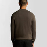 Lyle & Scott Cotton Merino Crew Neck Jumper - Espresso