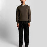 Lyle & Scott Cotton Merino Crew Neck Jumper - Espresso
