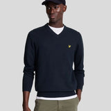 Lyle & Scott Cotton Merino V Neck Jumper - Dark Navy