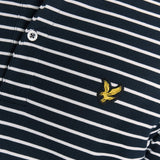 Lyle & Scott Pique Breton Polo Shirt - Dark Navy/White