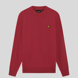 Lyle & Scott Cotton Merino Crew Neck Jumper - Garnet