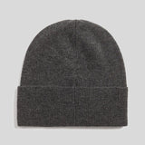 Lyle & Scott Lambswool Ribbed Beanie - Charcoal Marl