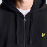 Lyle & Scott Loopback Cotton Full Zip Hoodie - Jet Black