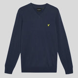 Lyle & Scott Cotton Merino V Neck Jumper - Dark Navy
