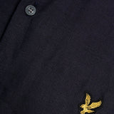 Lyle & Scott Short Sleeve Linen Blend Shirt - Dark Navy
