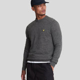 Lyle & Scott Lambswool Blend Crew Neck Jumper - Charcoal Marl